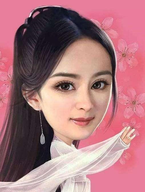 杨幂抽象画像